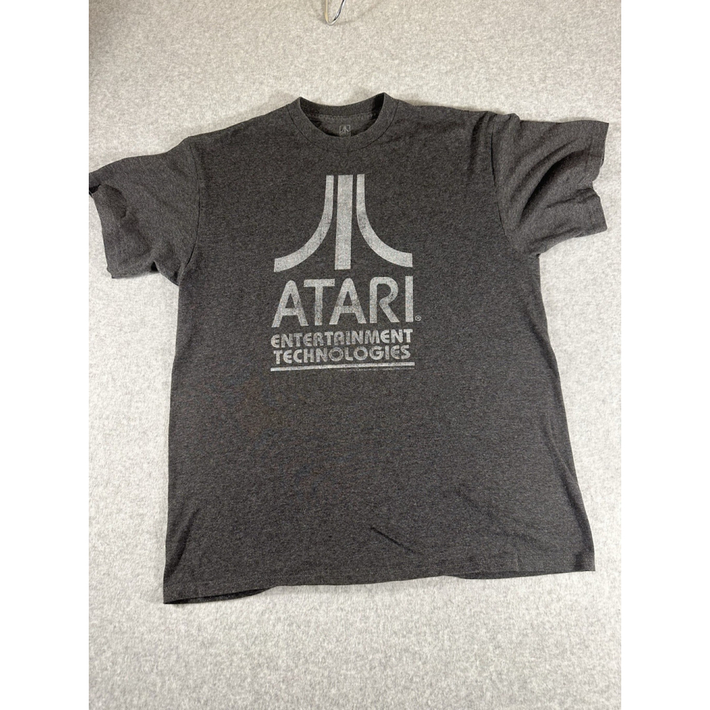 Atari Entertainment Technologies T Shirt Gray Video Game Retro Gray Men Large